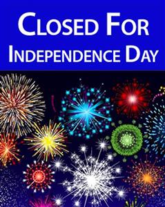 Closed for Independence Day